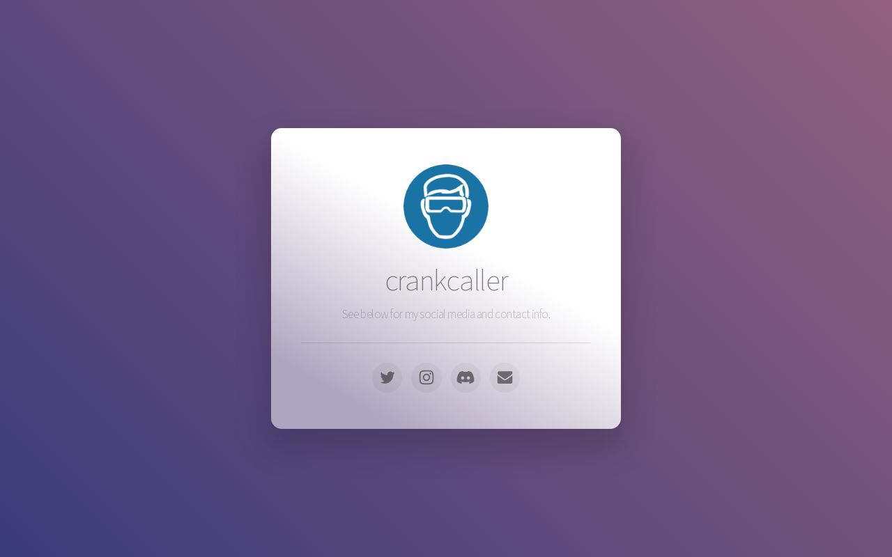 Carrd profile picture for @crank